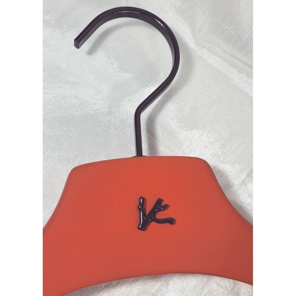 Isaia 17" Suit Hanger - Orange/Red w/ Purple Coral Composite & Purple Hook - Picture 4 of 4